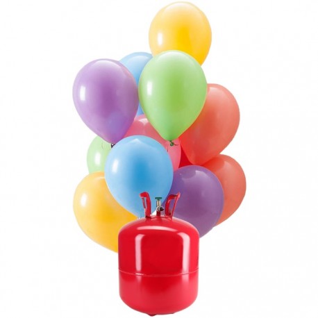 Bonbonne d'Hélium Maxi avec 50 Ballons Pastel